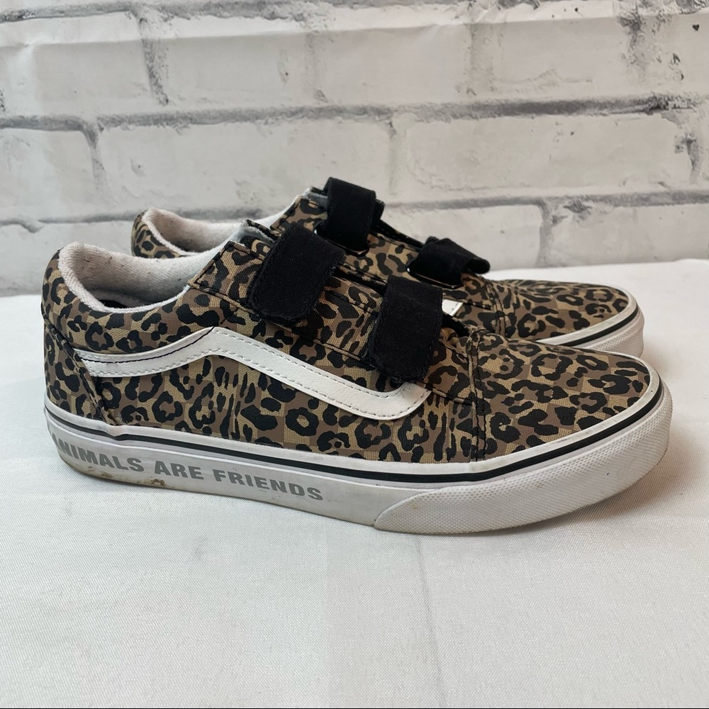 Girl’s Womens’s Vans Animal Print Leopard Animals are Friends Sneakers Size 6